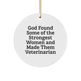 Funny Veterinarian Gifts from Men - Circle Ornament for Women, Friends, Family, Coworkers - Inspirational Quote - Christmas Unique Presents - Image 1